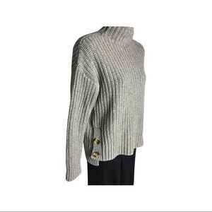 Madewell Mock Neck Side Buttons Sweater Size Small